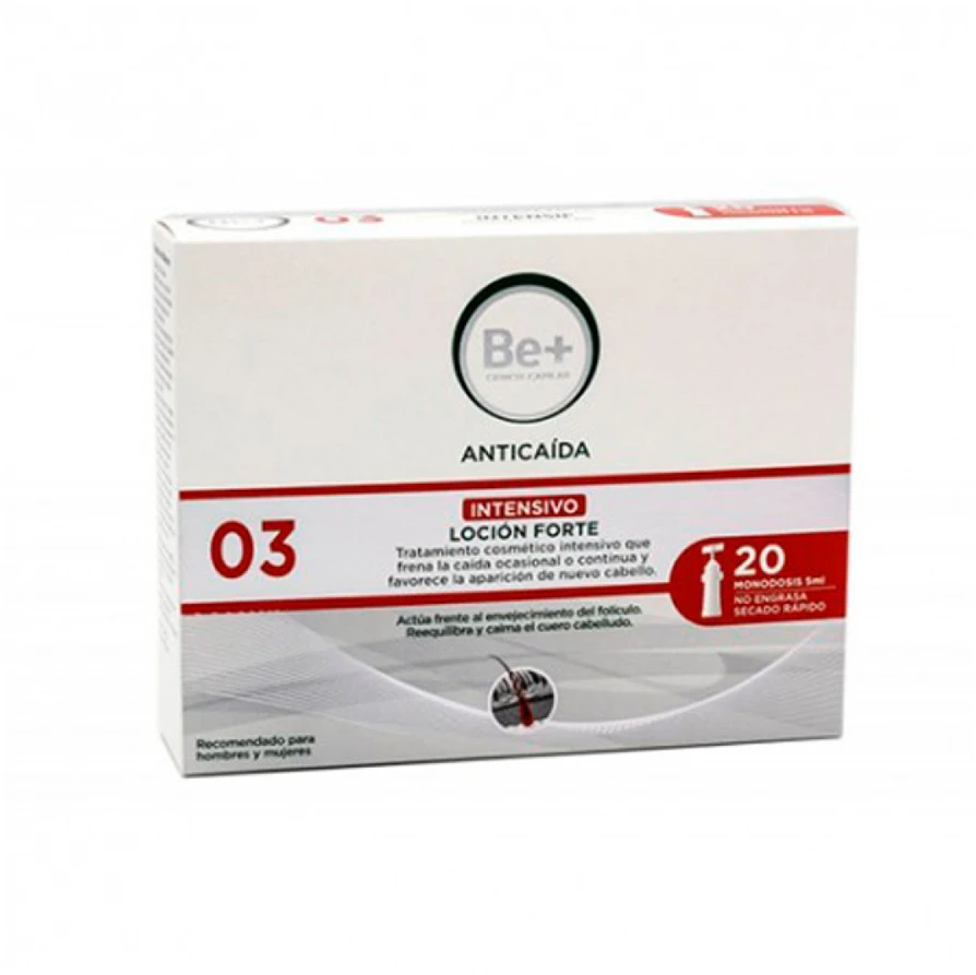 "Be+ losjonas nuo plaukų slinkimo Forte 20x5ml