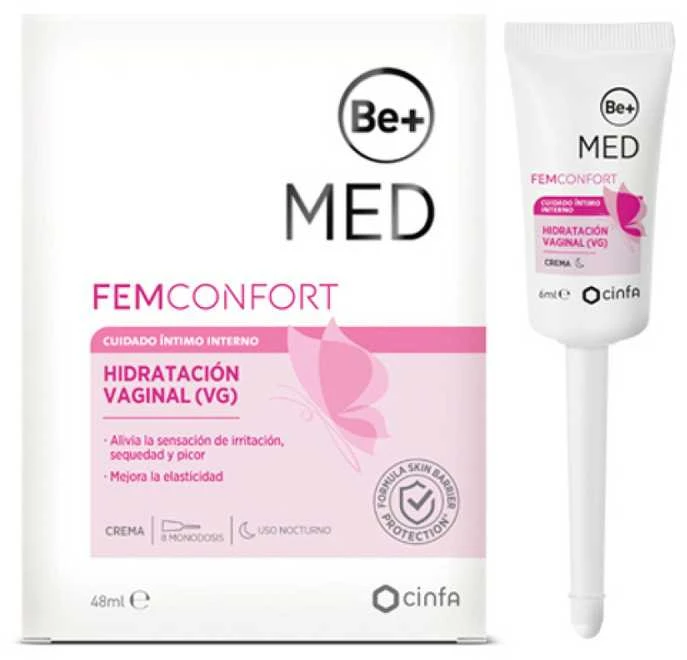 Be+ Internal Vaginal Moisturising Kreminis 8x, 6 ml