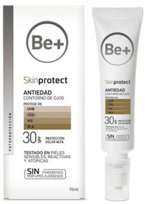 "Be+ Skin Protect" senėjimą stabdantis akių kontūro kremas 15ml
