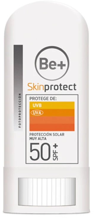 "Be+ Skinprotect Stick Scars Sensitive Areas Spf50+" kremas lazdelė jautrioms kūno ir veido vietoms su spf50+ 8ml