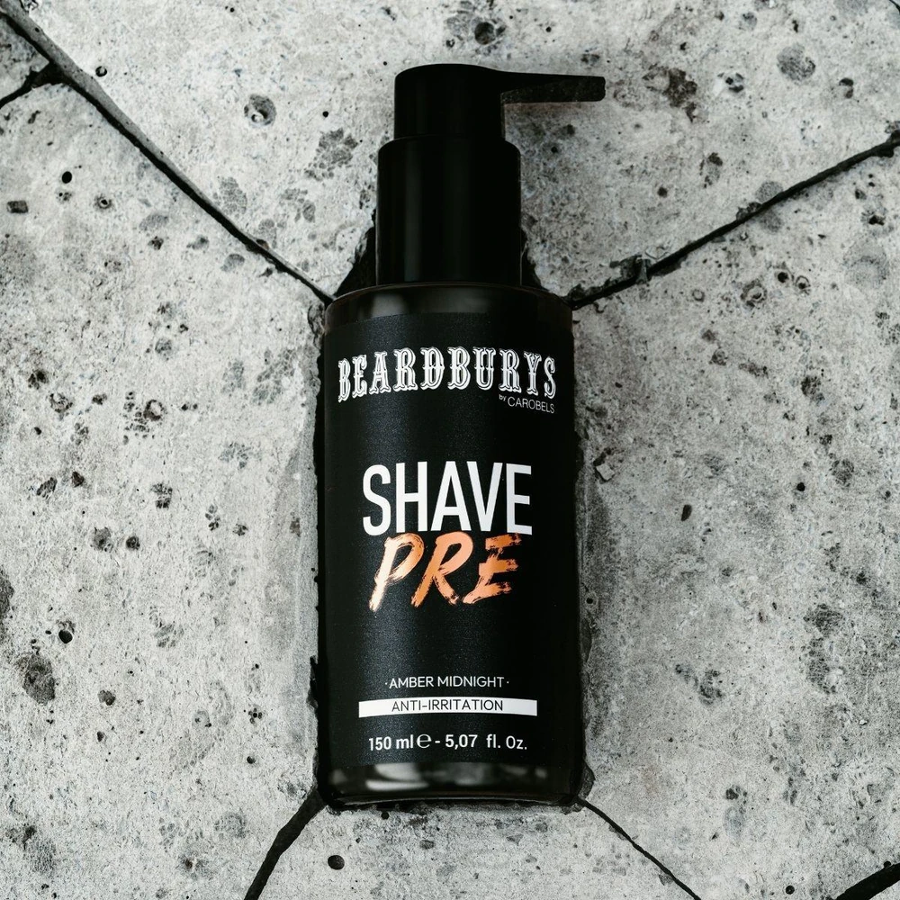 Beardburys Anti-Irritation Pre-Shave Kreminis Amber Midnight kremas prieš skutimąsi, 150 ml