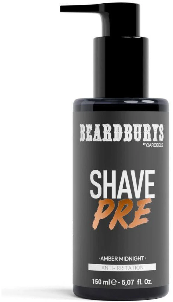 Beardburys Anti-Irritation Pre-Shave Kreminis Amber Midnight kremas prieš skutimąsi, 150 ml