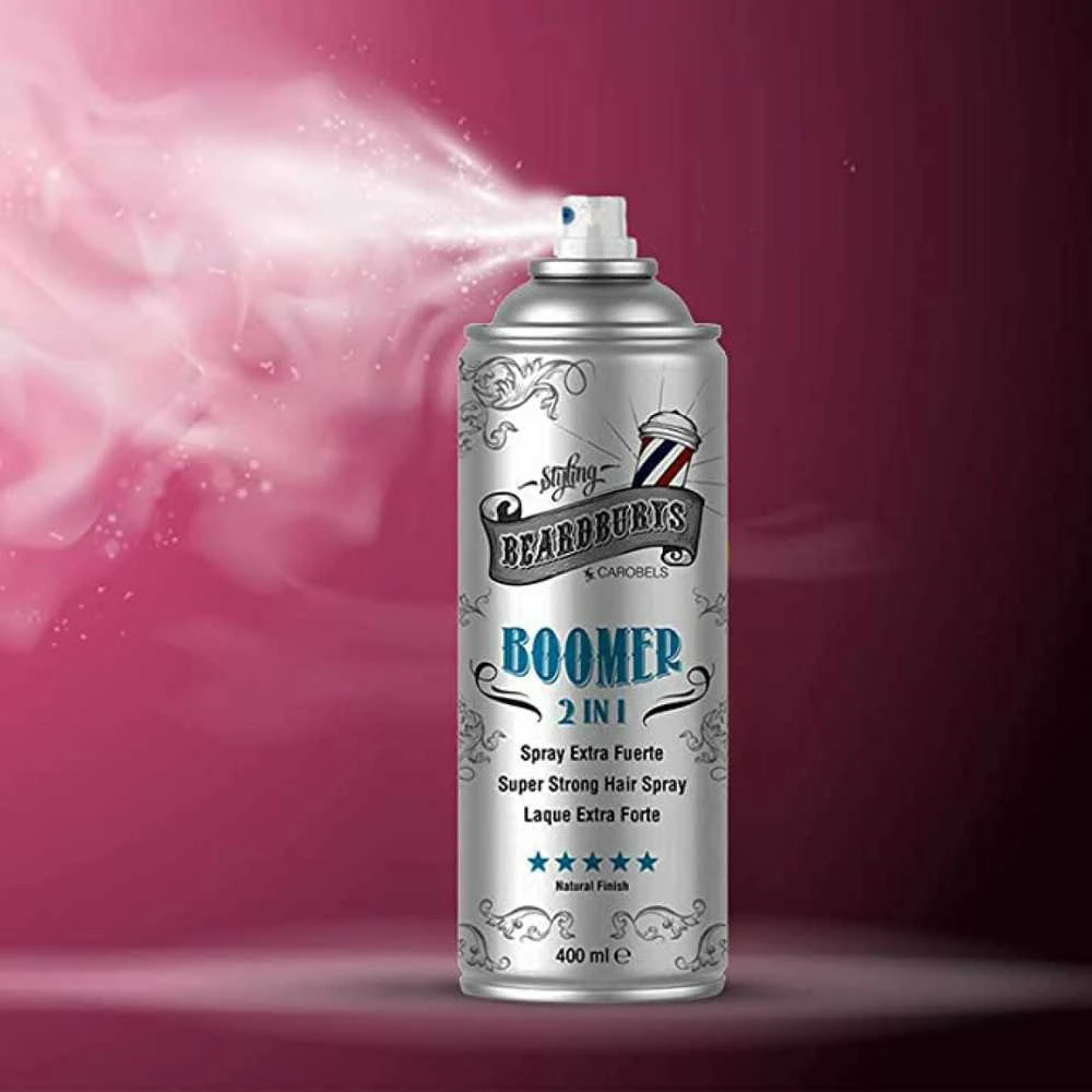 Beardburys Boomer Extra Strong plaukų lakas 2in1, 400 ml