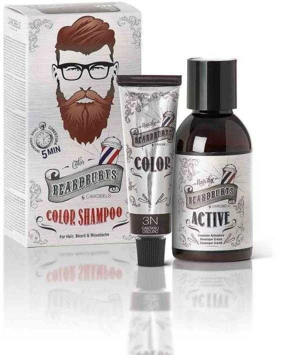 Beardburys Color Šampūnas 3N Dark Brown tamsiai rudos spalvos laikinas plaukų tonavimo šampūnas