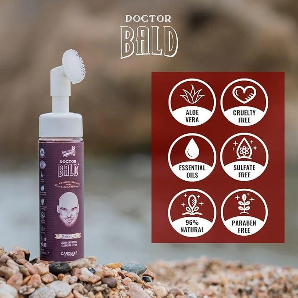 Beardburys Doctor Bald Cleansing Lotion for Bald Men drėkinamasis losjonas plikai galvos odai, 200 ml