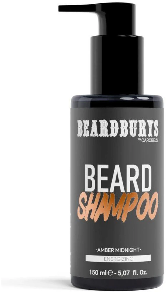 Beardburys Energizing Beard Šampūnas Amber Midnight barzdos šampūnas, 150 ml