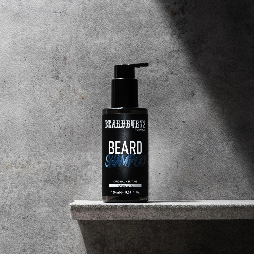 Beardburys Energizing Beard Šampūnas Original Heritage barzdos šampūnas, 150 ml