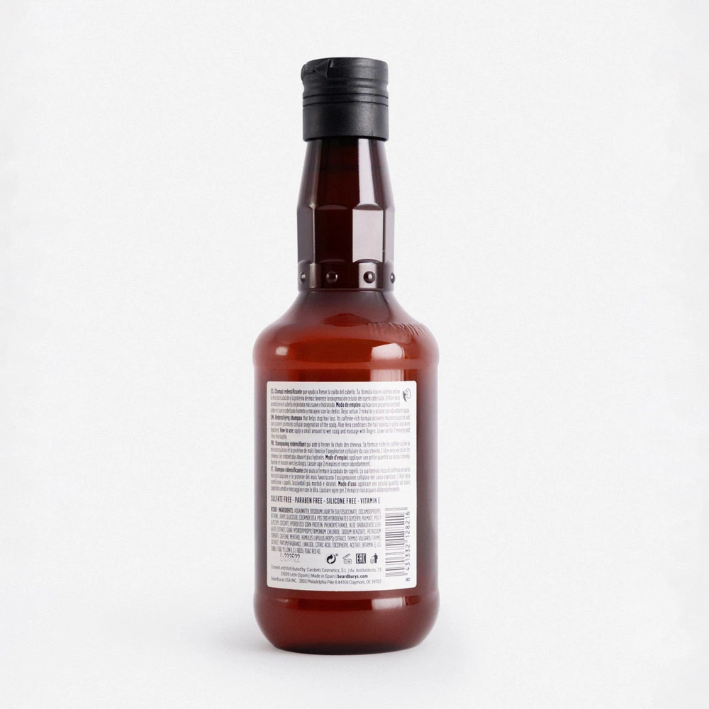 Beardburys Essentials Energize Šampūnas plaukų slinkimą mažinantis šampūnas, 250 ml