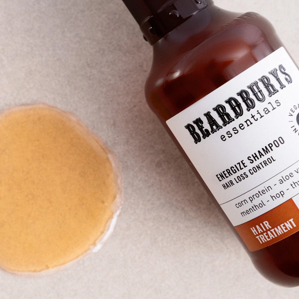 Beardburys Essentials Energize Šampūnas plaukų slinkimą mažinantis šampūnas, 250 ml