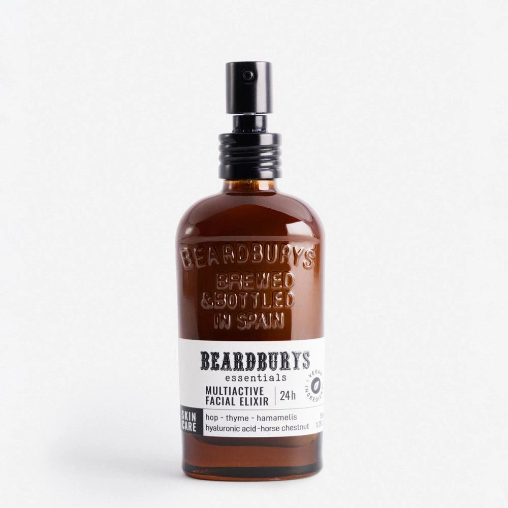 "Beardburys Essentials daugiafunkcinis veido eliksyras 24h 50ml