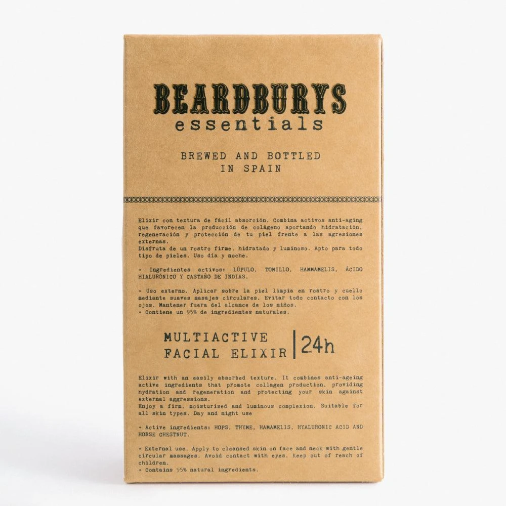 "Beardburys Essentials daugiafunkcinis veido eliksyras 24h 50ml