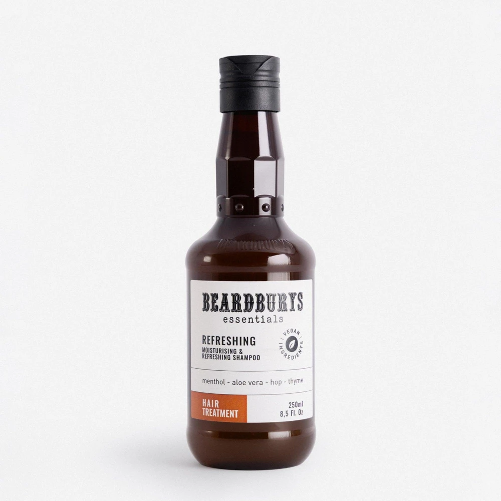 Beardburys Essentials Refreshing Šampūnas gaivinantis šampūnas, 250 ml