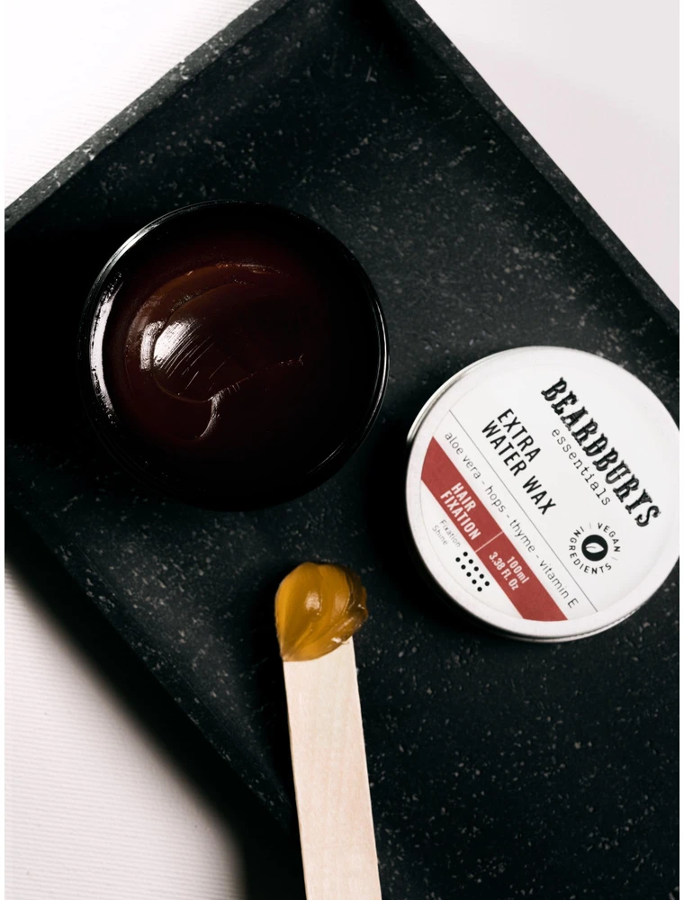 Beardburys Essentials Wax Extra Vanduo Effect plaukų vaškas, 100 ml