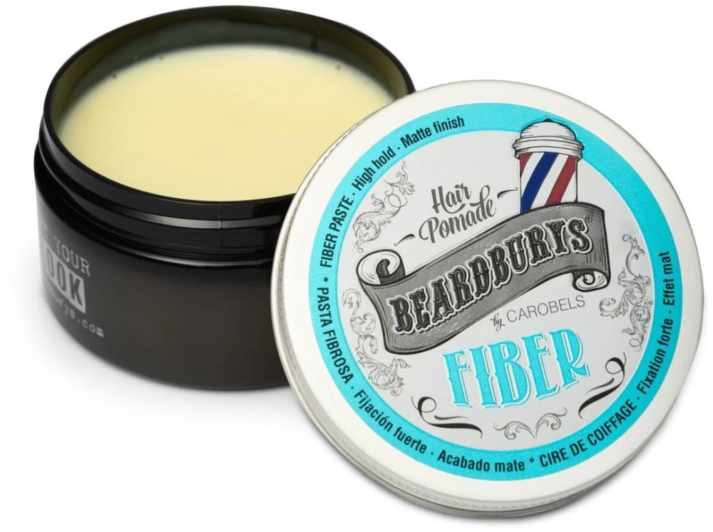 Beardburys Fiber Stiprios fiksacijos tankumo plaukui suteikianti pomada, 100 ml
