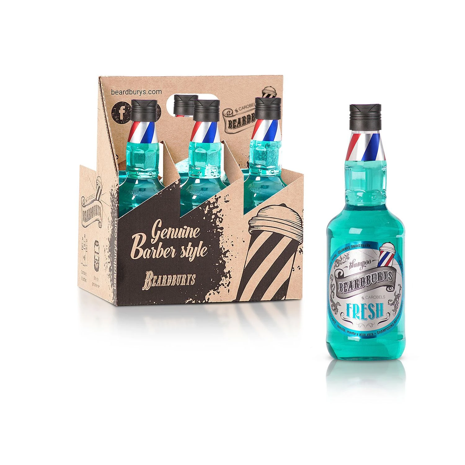 Beardburys Fresh švelniai šaldantis plaukų šampūnas, 100 ml