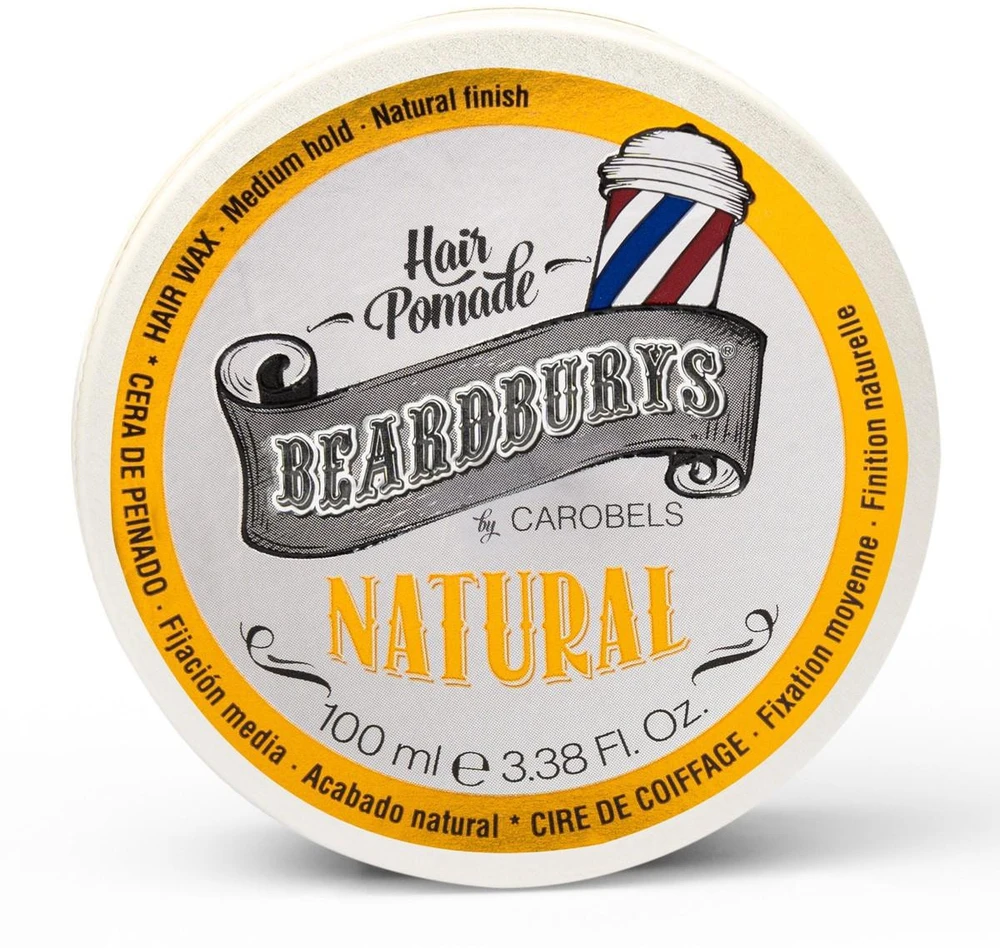 Beardburys Natural Vidutinės fiksacijos pomada kreminės konsistencijos, 100 ml