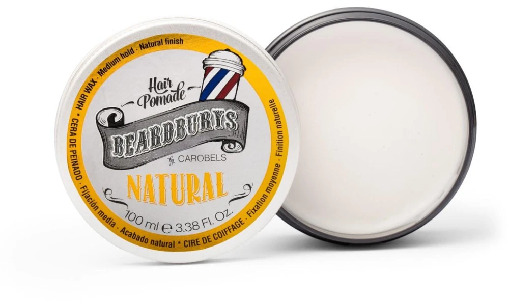 Beardburys Natural Vidutinės fiksacijos pomada kreminės konsistencijos, 100 ml
