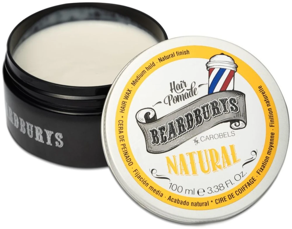 Beardburys Natural Vidutinės fiksacijos pomada kreminės konsistencijos, 100 ml