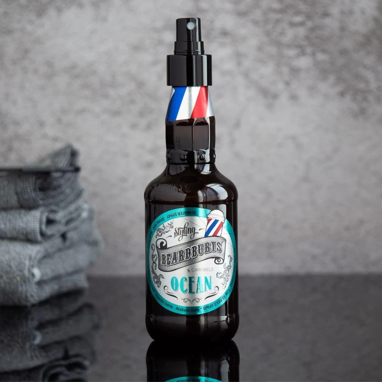 Beardburys Ocean Sea Purškiklis Jūros druska plaukų formavimui, 250 ml