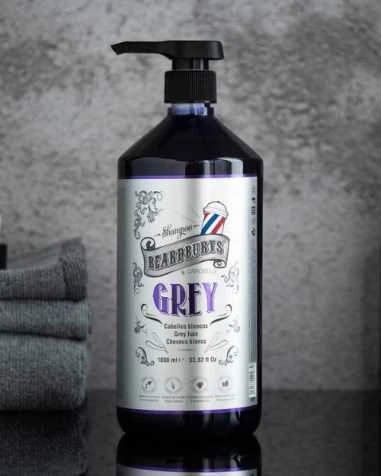 Beardburys Pilkas plaukus pilkinantis šampūnas, 1000 ml