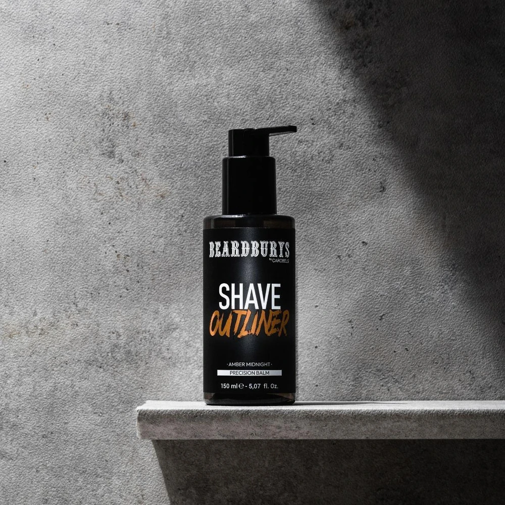 Beardburys Precision Shaving Gel Outliner Amber Midnight skutimosi losjonas, 150 ml