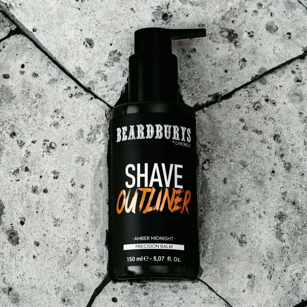 Beardburys Precision Shaving Gel Outliner Amber Midnight skutimosi losjonas, 150 ml