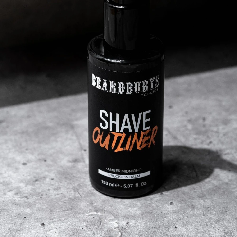 Beardburys Precision Shaving Gel Outliner Amber Midnight skutimosi losjonas, 150 ml