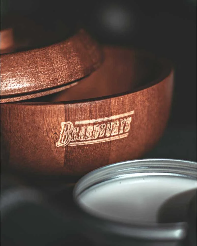 Beardburys Wooden Bowl natūralaus medžio skutimosi dubuo