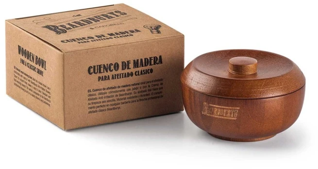 Beardburys Wooden Bowl natūralaus medžio skutimosi dubuo