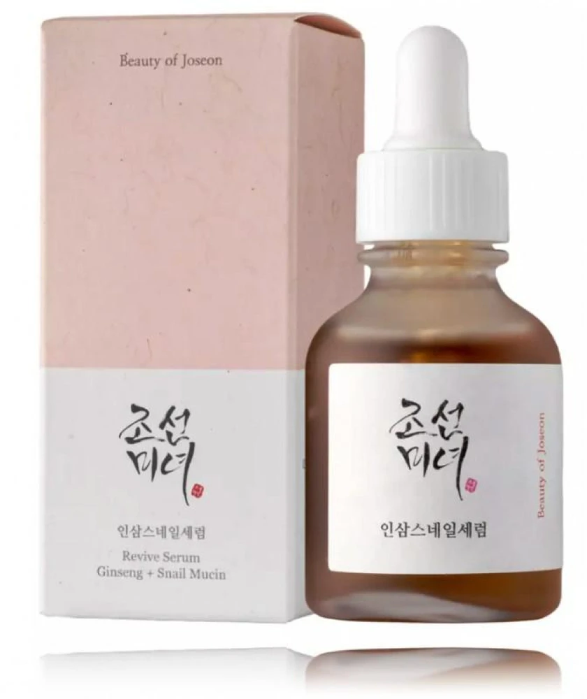 Beauty of Joseon Ginseng + Snail Mucin Revive Serum atkuriantis serumas veidui su ženšeniu ir sraigių mucinu, 30 ml