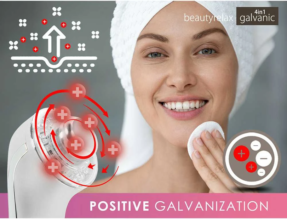 „BeautyRelax“ galvaninis odos lygintuvas 4 viename su fotonų terapija BR-1150W