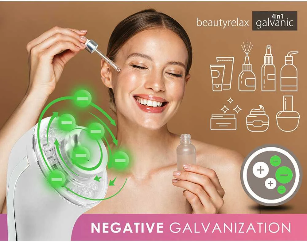 „BeautyRelax“ galvaninis odos lygintuvas 4 viename su fotonų terapija BR-1150W
