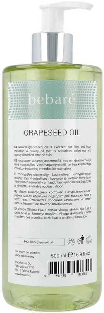 Bebaré Grapeseed Oil vynuogių sėklų aliejus, 500 ml