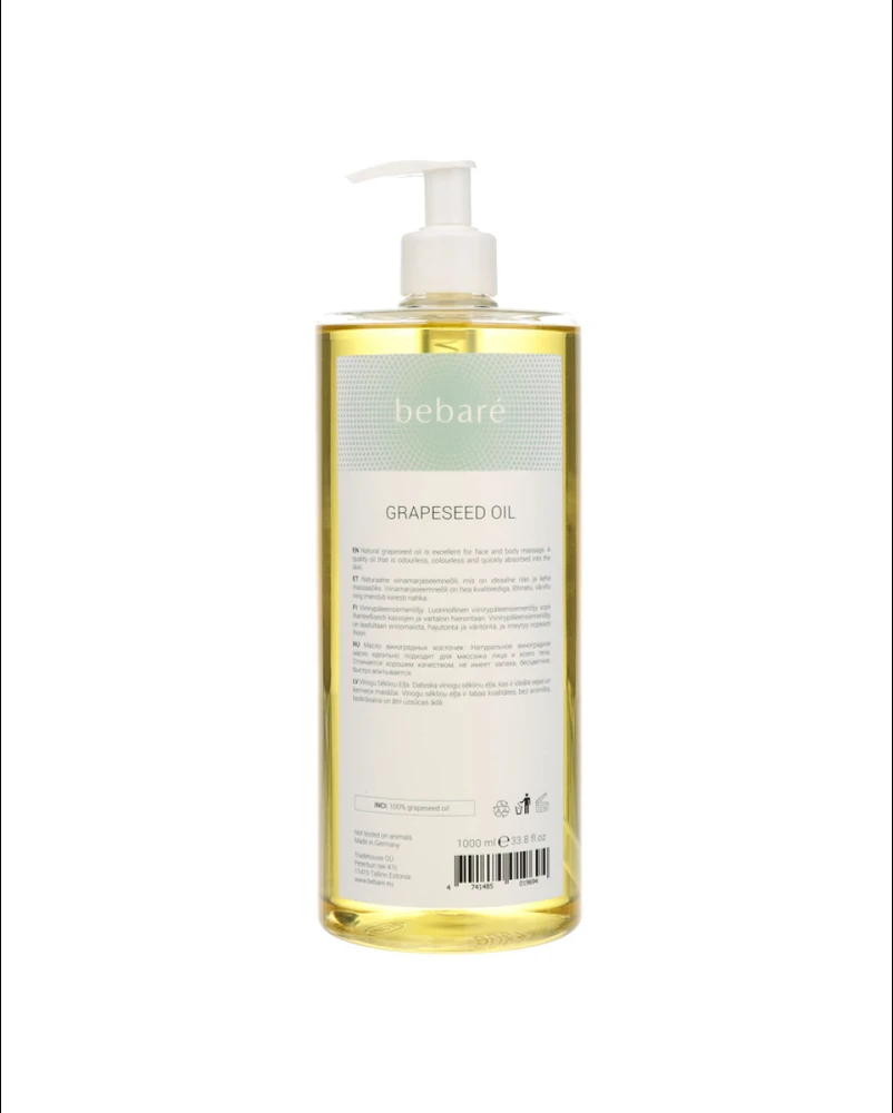 Bebaré Grapeseed Oil vynuogių sėklų aliejus, 1000 ml