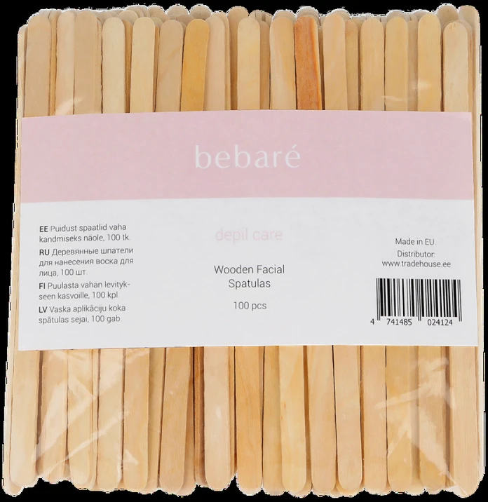 Bebaré Wax depiliacijos mentelės veidui, 100 vnt.
