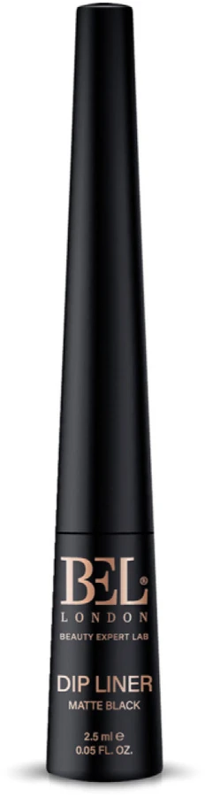 Bel London Dip Liner Aqua Atsparus vandeniui Colour Contouring Liquid Akių apvadas Matte Juodas 2.5 ml