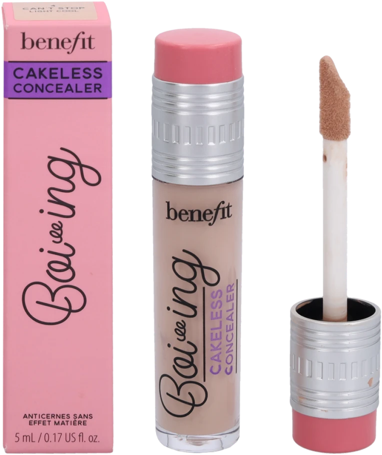 Benefit Boi-ing Cakeless Maskuoklis skystas maskuoklis, atspalvis: 4 Light Cool, 5 ml