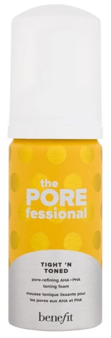 Benefit The POREfessional Tight 'N Toned Pore Refining AHA + PHA Toning Foam veido losjonas ir Purškiklis moterims, 60 ml