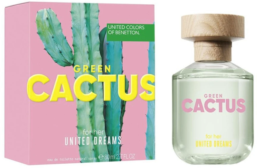 Benetton United Dreams Žalias Cactus EDT tualetinis vanduo moterims, 80 ml