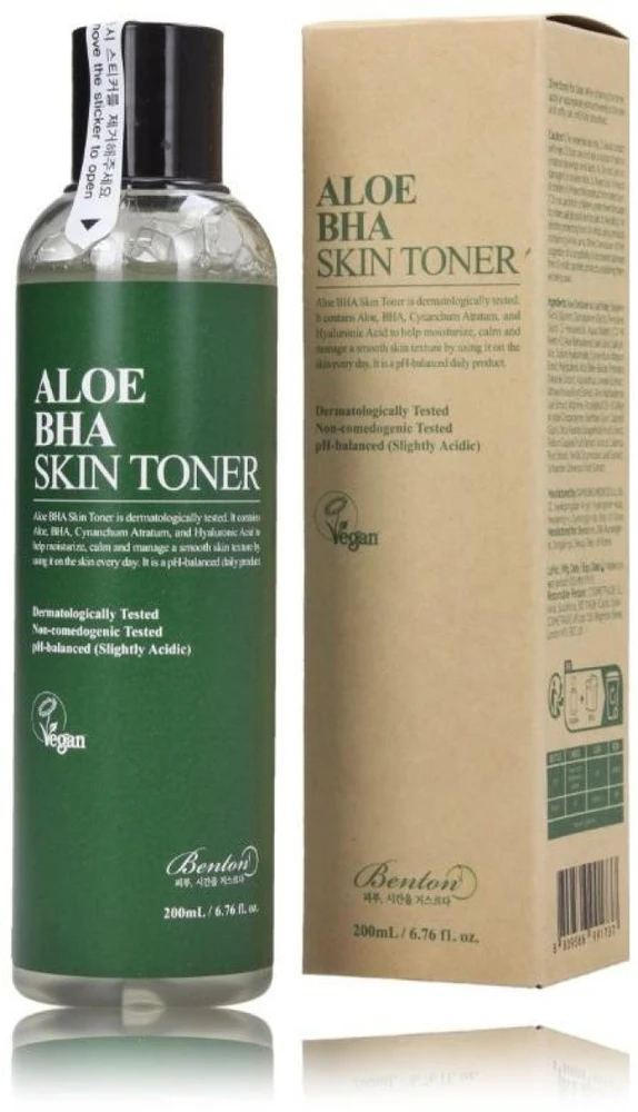 Benton Aloe Bha Skin Toneris veido tonikas, 200 ml