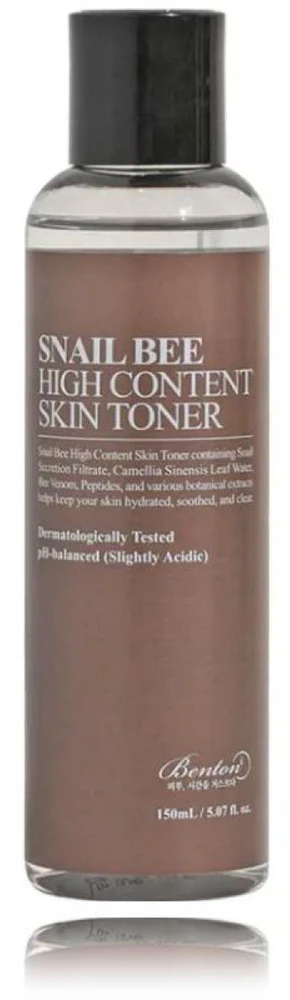 Benton Snail Bee High Content Skin Toneris tonikas veidui su sraigių mucinu ir bičių nuodais, 150 ml