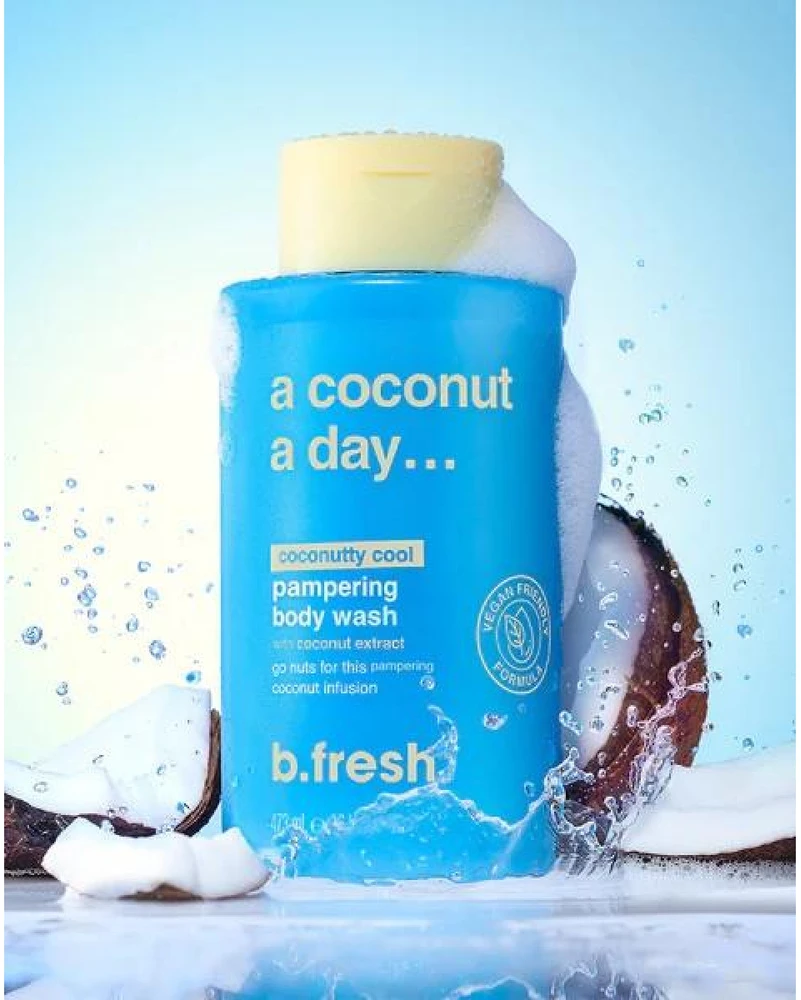 b.fresh A Coconut A Day Pampering Kūno prausiklis kokosų aromato kūno prausiklis, 473 ml