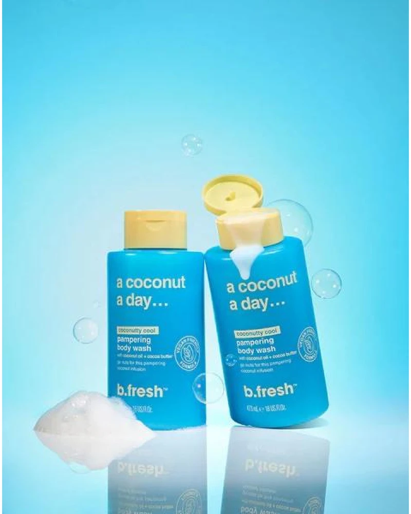 b.fresh A Coconut A Day Pampering Kūno prausiklis kokosų aromato kūno prausiklis, 473 ml