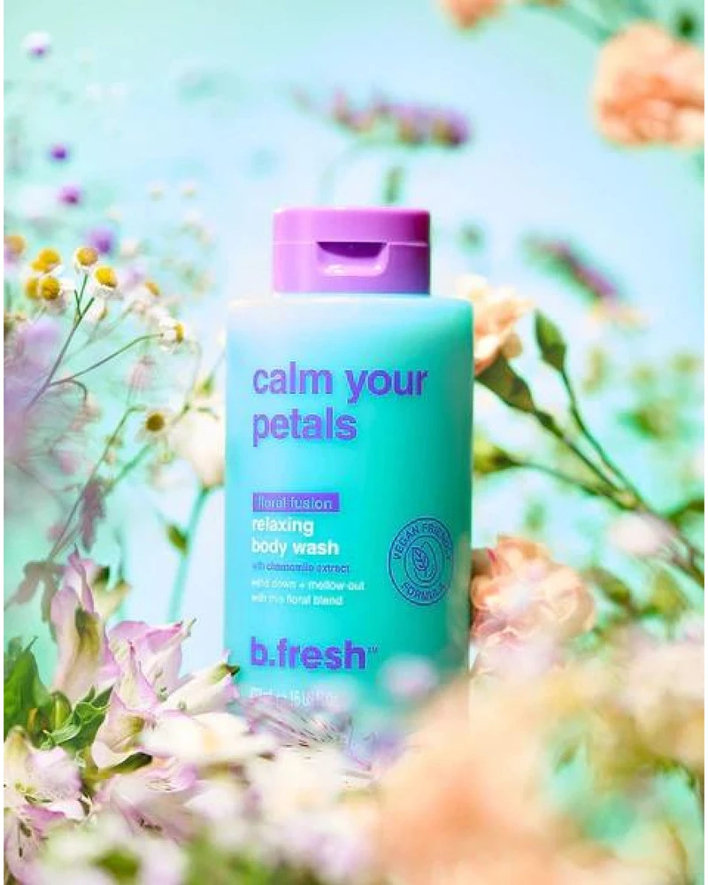 b.fresh Calm Your Petals Relaxing Kūno prausiklis atpalaiduojantis kūno prausiklis, 473 ml