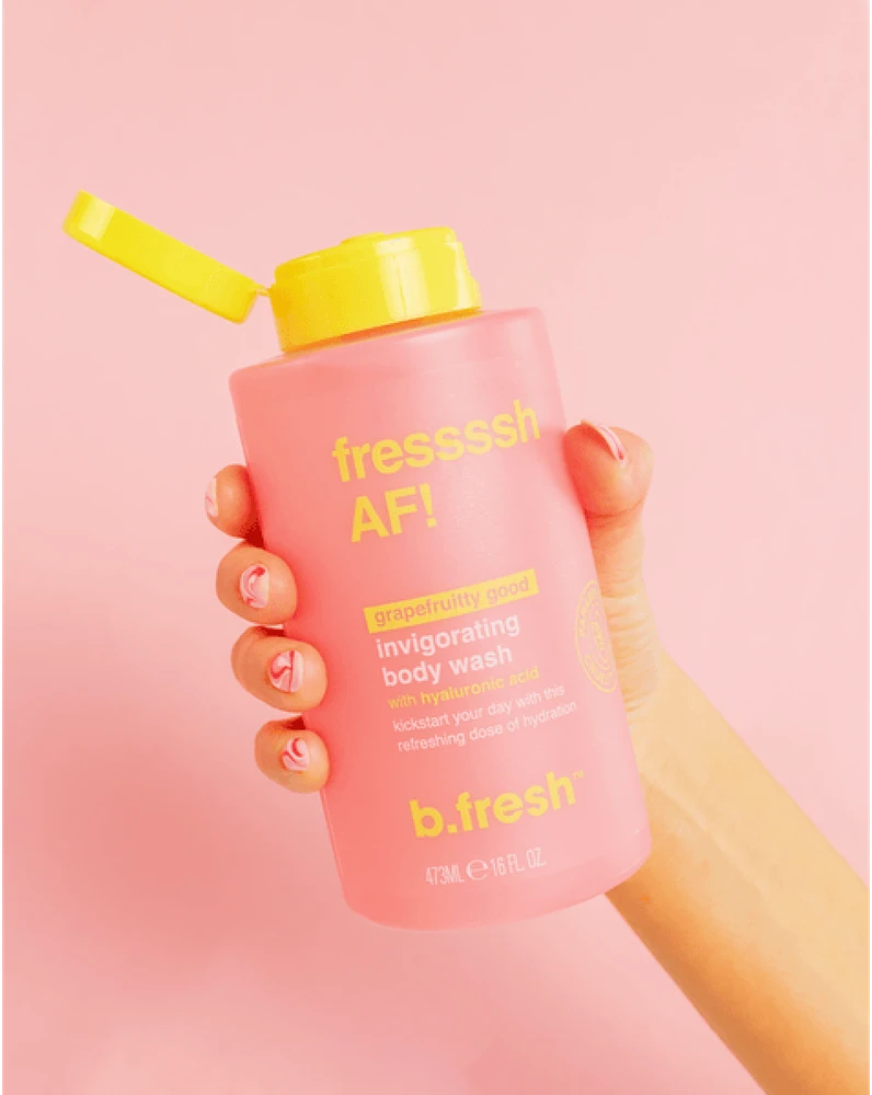 b.fresh fressssh AF! Kūno prausiklis drėkinamasis kūno prausiklis su hialurono rūgštimi, 473 ml