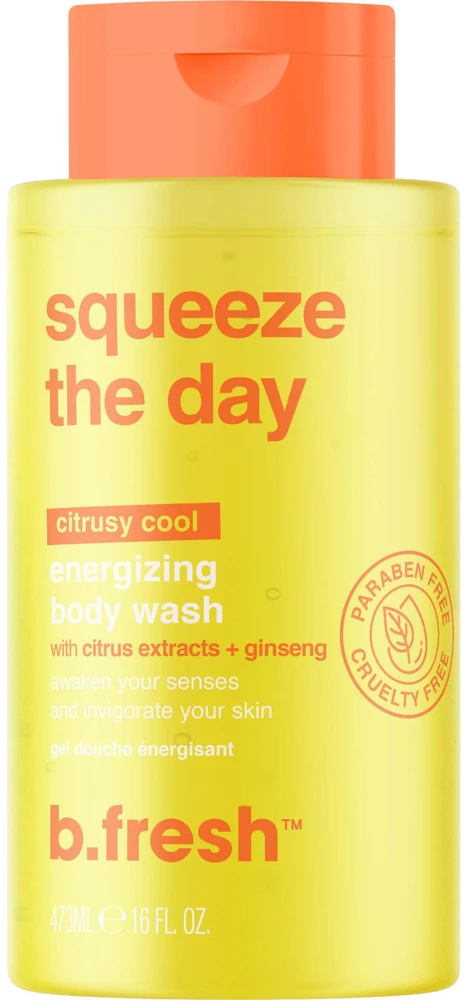 b.fresh Squeeze The Day Kūno prausiklis Energizuojantis kūno prausiklis su citrusų ekstraktu, 473 ml