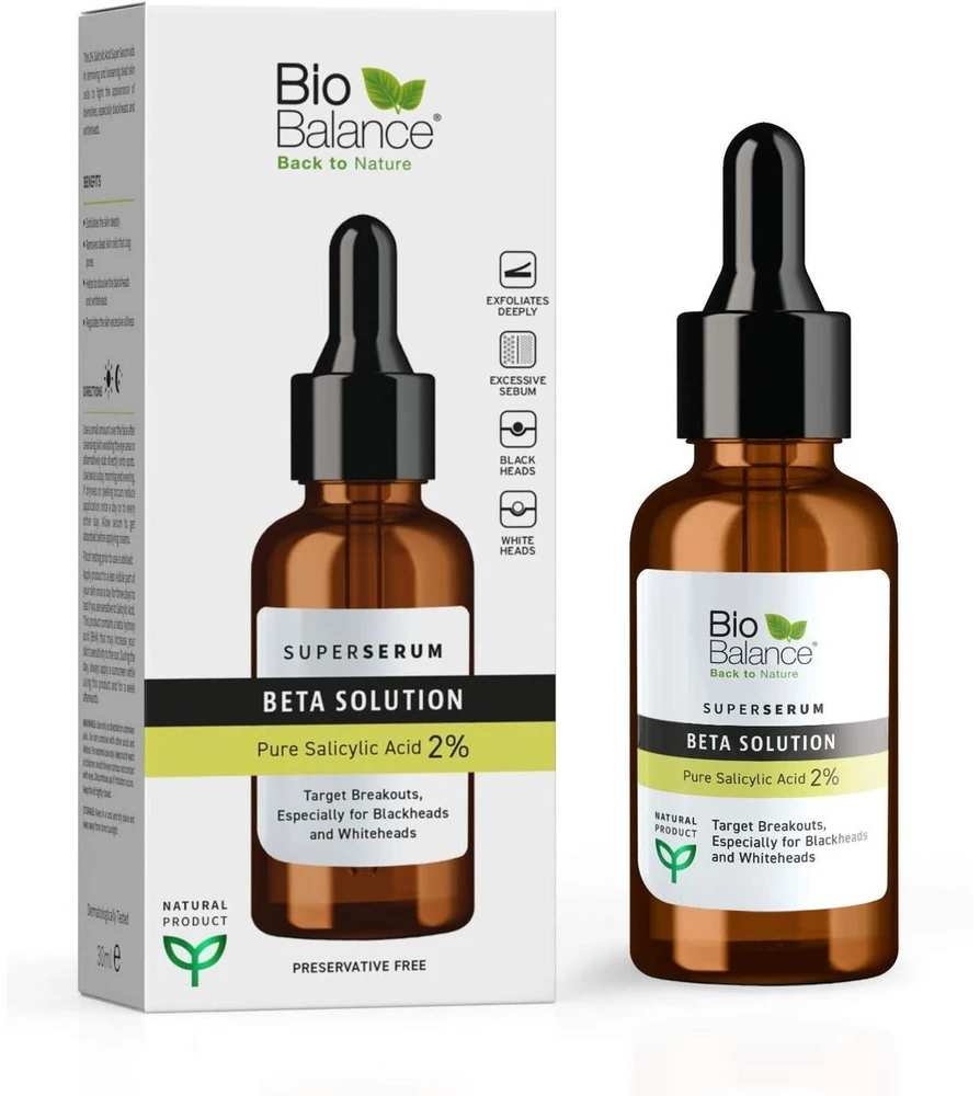 Bio Balance Beta Solution Minimizes Pores and Blackheads Day & Night Local Treatment Serum For Face, 30 ml