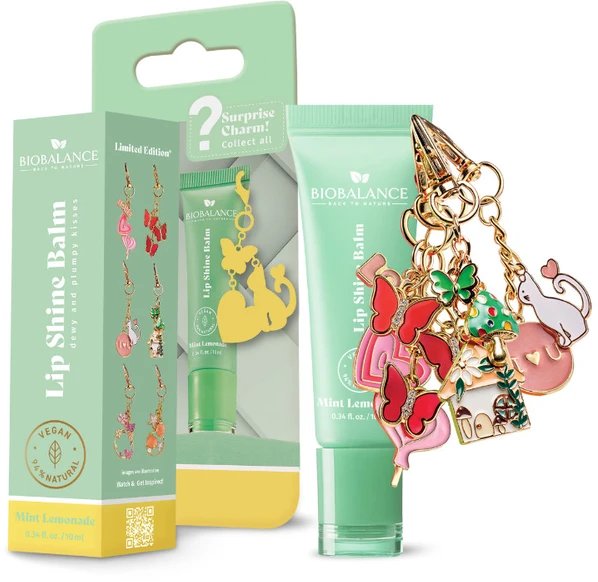 Bio Balance Mint Lemonade Hydrating & Volumizing Lūpų balzamas, 10 ml