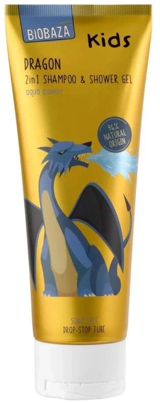 Biobaza Dragon Kids Dušo želė & Šampūnas 2-In-1 Aloe Vera, 250 ml
