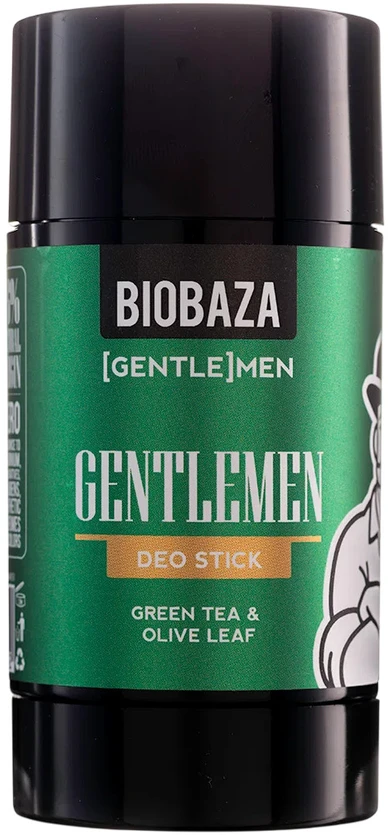 Biobaza Gentlemen Natural Ingredients gaivus ir apsaugantis šviežias ir žalias dezodorantas vyrams, 50 ml